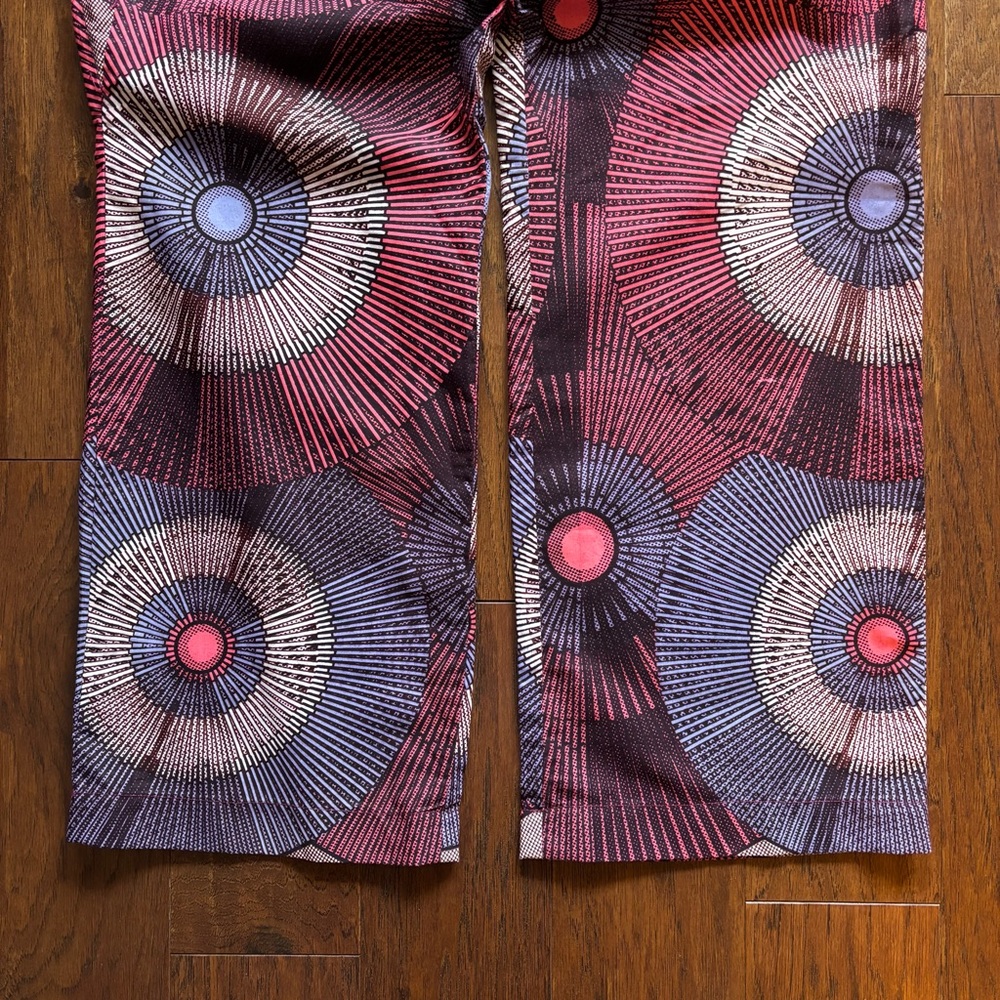 Handmade Retro Print High Waist Wide Leg Pant | Fit M/L - Picture 7 of 8